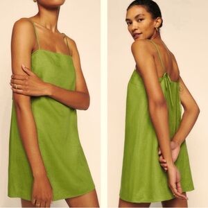 Reformation linen dress - Kelly green